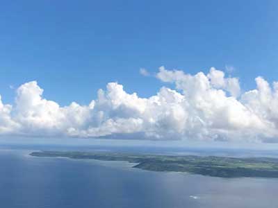 飛行機から見た宮古島