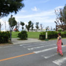 駐車場からビーチへの道