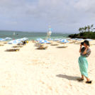 パラソルがたくさん並んでます