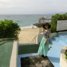 ここからビーチに入ります