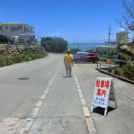 北側入口の駐車場